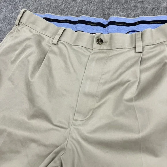 Brooks Brothers Pants Mens 38x34 Beige Lightweight Advantage Chino Stretch - Picture 4 of 15